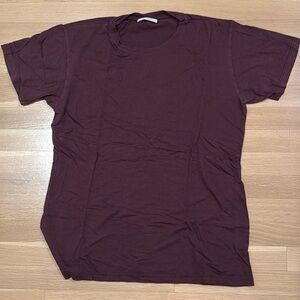 John Elliott Burgundy Short Sleeve Tee
